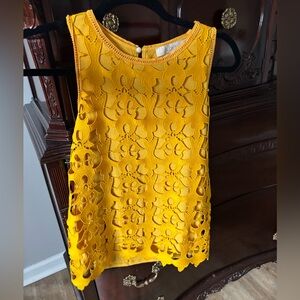 LOFT Sunflower Lace Detail Top
